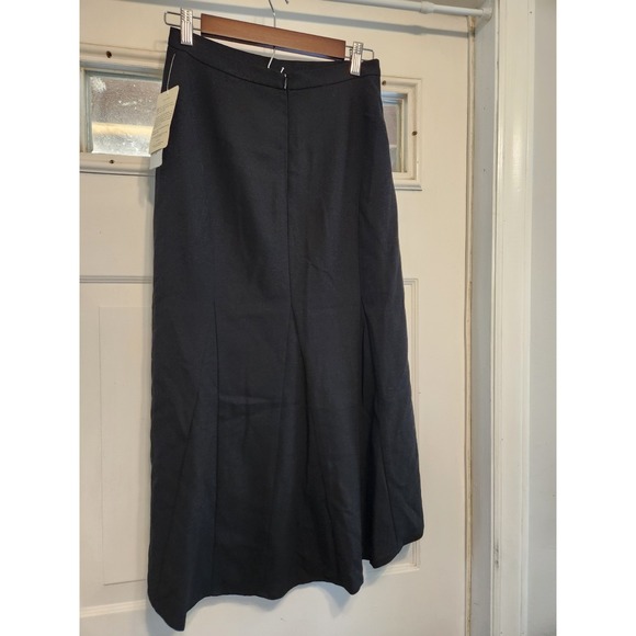 NWT Vtg 100%‎ Wool Skirt Black  Size 4 Petite High Low Hem Rena rowan - Picture 5 of 11